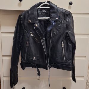 Zara Black Leather Jacket
